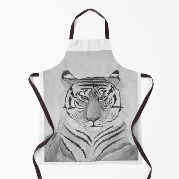 Item preview, Wild Tiger Watercolor Drawing Artwork Black and White designed and sold by Wildzhinga.
