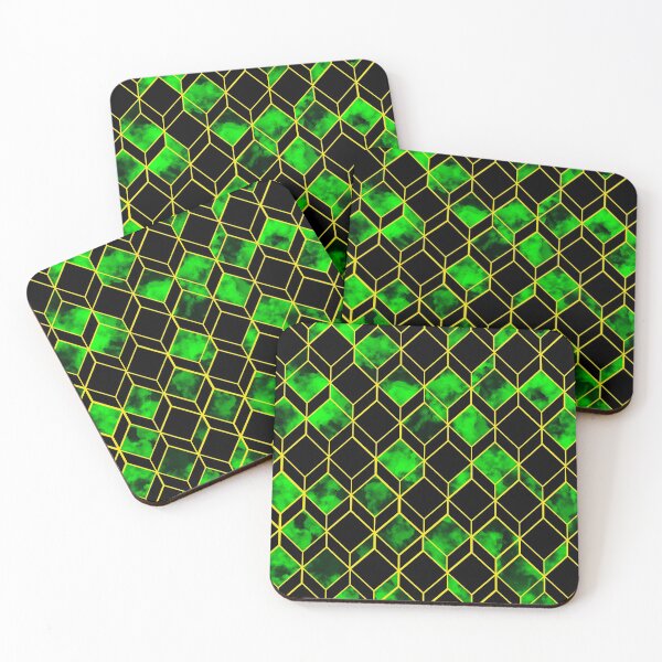 Item preview, Green Smoke Cuboid Material Design designed and sold by Carbonbubble.