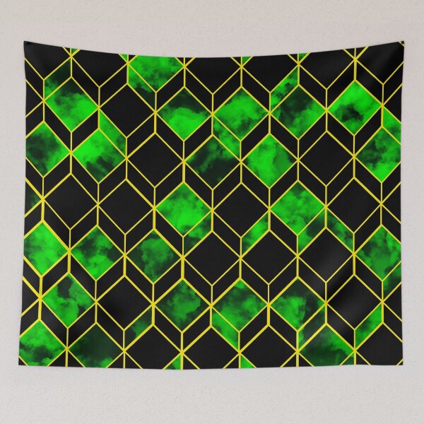 Item preview, Green Smoke Cuboid Material Design designed and sold by Carbonbubble.