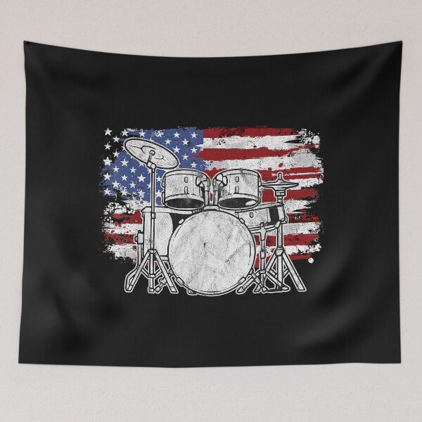 Item preview, Drummer Drum Set Drums USA Flag American 4th Of July Gift designed and sold by Chloe43212.