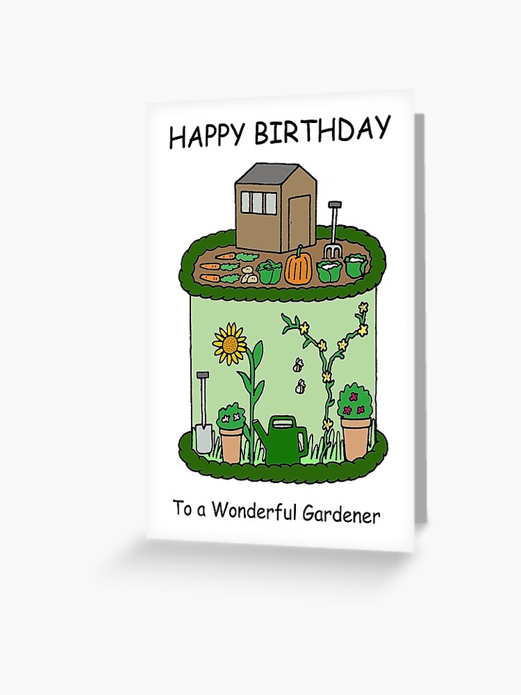 Happy Birthday to Gardener Decorated Cake