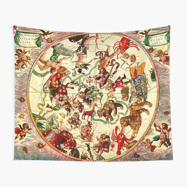 Antique Celestial Map Tapestry