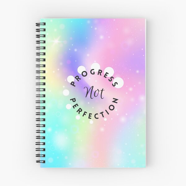 Item preview, Progress Not Perfection Rainbow Motivational Quote designed and sold by Sun-Blessed.