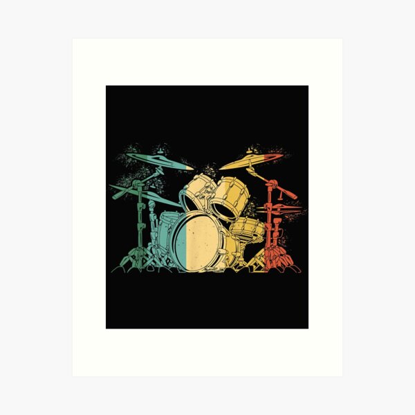 Artikelvorschau, Drummer Retro Vintage Drum Set Drumset Drummers Men Drumming entworfen und verkauft von Chloe43212.