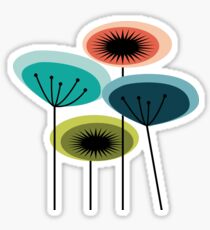 Flowers - Mid Century Sticker
