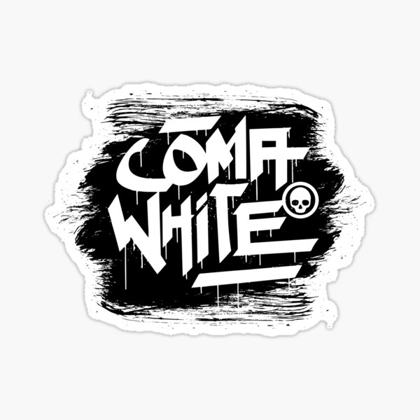 Coma White Sticker