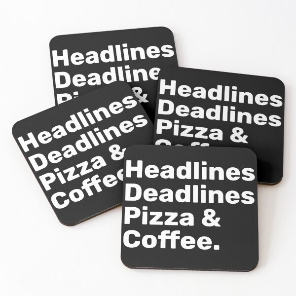 Item preview, Headlines Deadlines Pizza & Coffee | Journalism  designed and sold by BopleDesigns.