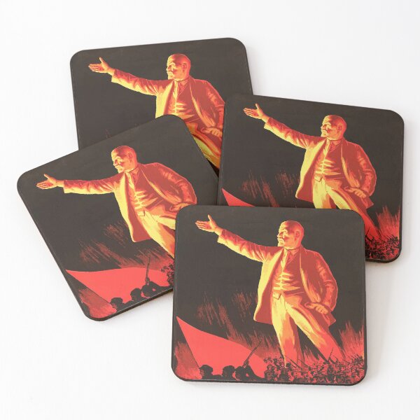 Item preview, Vladimir Lenin vintage propaganda poster designed and sold by monsterplanet.