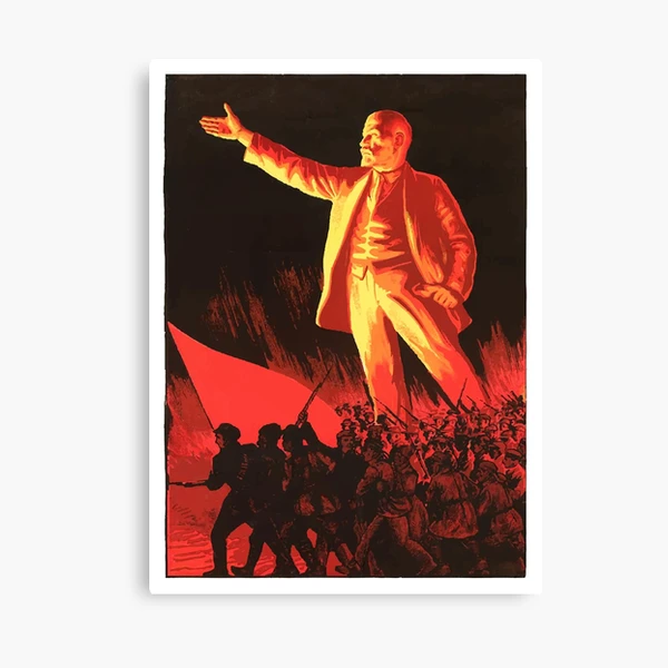 Vladimir Lenin vintage propaganda poster