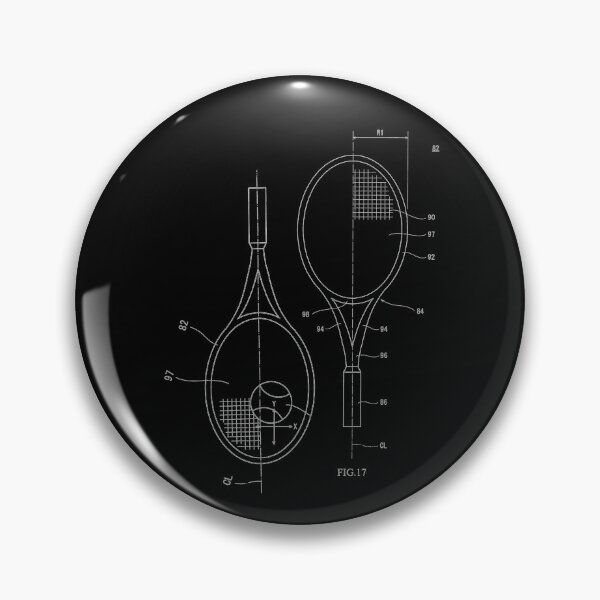 Item preview, The Tennis Racket Patent Dark 2 designed and sold by OutofFocusShop.