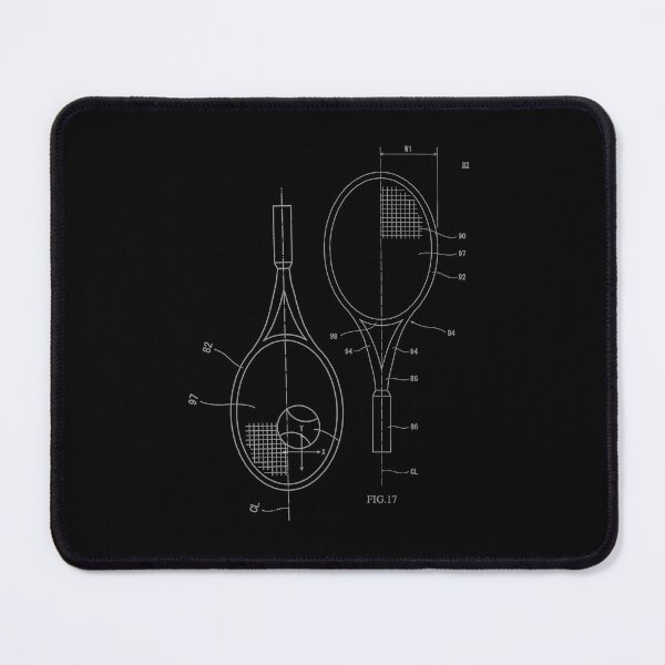 Item preview, The Tennis Racket Patent Dark 2 designed and sold by OutofFocusShop.