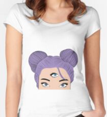 Evil eye Fitted Scoop T-Shirt