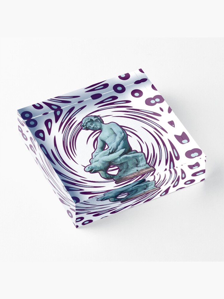 Thumbnail 3 of 5, Acrylic Block, Turtle Boy designed and sold by JLSimpkinsArt.