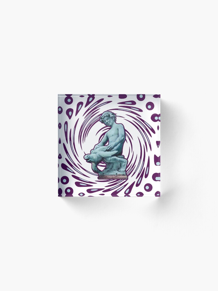 Thumbnail 2 of 5, Acrylic Block, Turtle Boy designed and sold by JLSimpkinsArt.