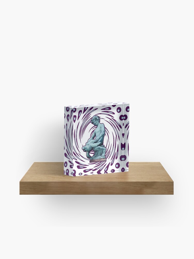 Thumbnail 1 of 5, Acrylic Block, Turtle Boy designed and sold by JLSimpkinsArt.
