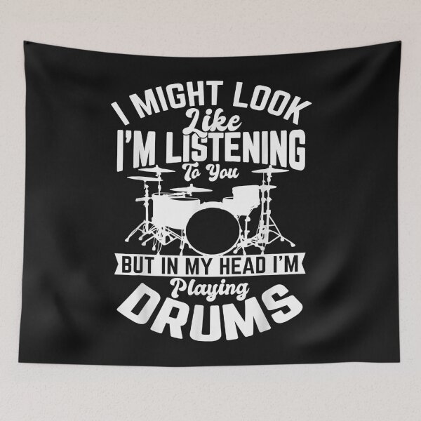 Item preview, I might look like i'm listening to you Drum Drummer Gifts designed and sold by Chloe43212.