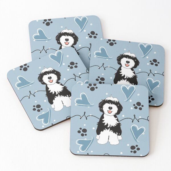 Item preview, Love Black and Whtie Tibetan Terrier Puppy designed and sold by Lulupainting.
