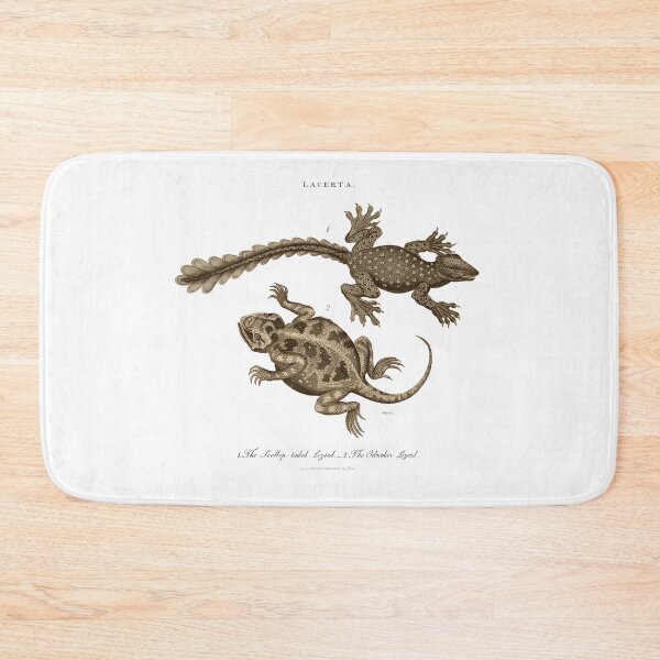 Item preview, Antique Georgian 19th Century Engraving illustration lizard Sepia print designed and sold by CoreImaging.