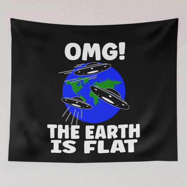Item preview, Alien Ufo Flat Earth Spaceship Space designed and sold by Galaxy-Corner.