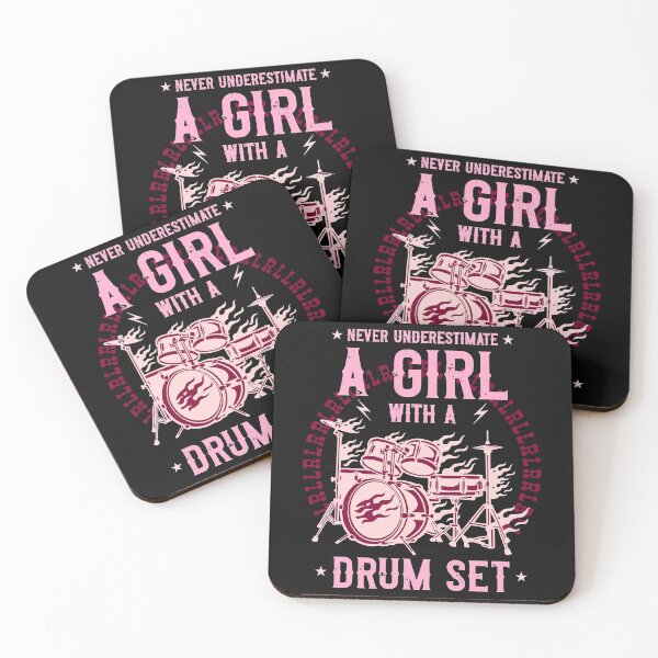 Item preview, Never Underestimate A Girl With A Drum Set - Drummer Long Sleeve designed and sold by Chloe43212.