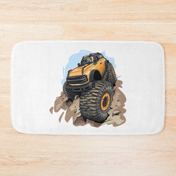 Item preview, The cartoon of orange Ford Bronco  designed and sold by Nick Shirokov.