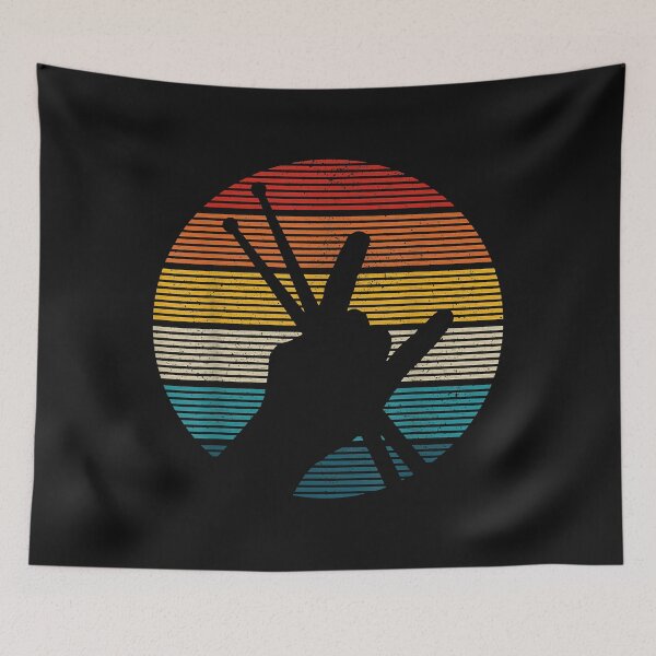 Item preview, Vintage Drummer Drum Sticks Rock & Roll Hand Horns Gift designed and sold by Chloe43212.