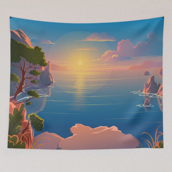 Item preview, Golden Sunset At The Beach designed and sold by Vector Scout Lab.