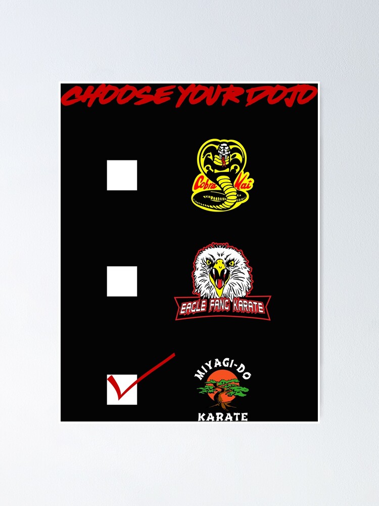 Choose Your Dojo Miyagi Dov2 Poster For Sale By Tdr1411 Redbubble 