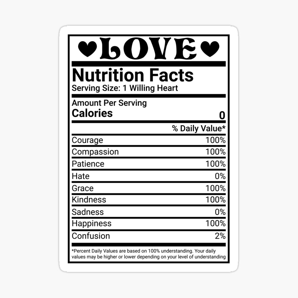 Love Nutrition Facts Label Hot Sex Picture