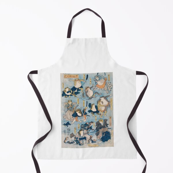 Item preview, Famous Heroes of the Kabuki Stage Played by Frog - Traditional Japanese Ukyio-e style illustration designed and sold by FrostMintStudio.