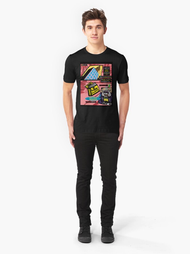 Alternate view of Bird of Steel Comix - Page #3 of 8 (Red Bubble POP-ART COLLECTION SERIES) Slim Fit T-Shirt