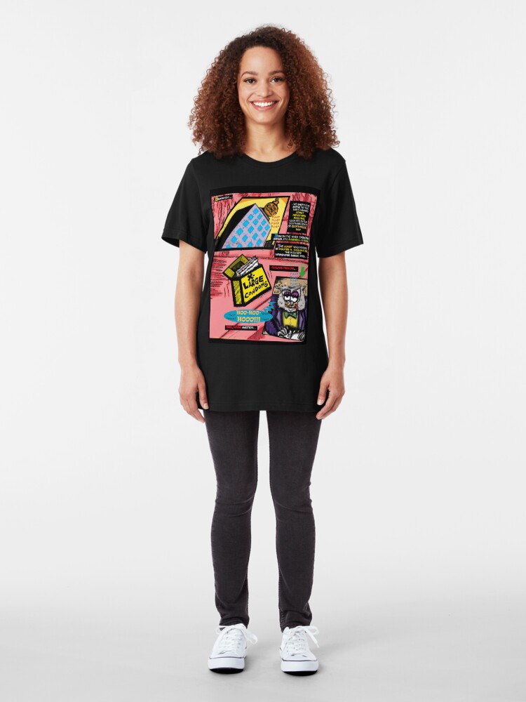Alternate view of Bird of Steel Comix - Page #3 of 8 (Red Bubble POP-ART COLLECTION SERIES) Slim Fit T-Shirt