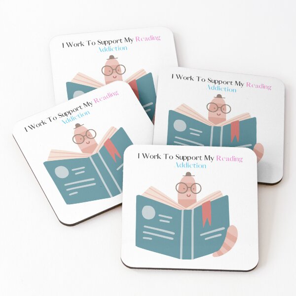 Item preview, I Work To Support My Reading Addiction - Trendy Bookworm Reading Design Gift Idea For Bookworms and  designed and sold by DaGiftsSpace.