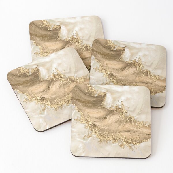 Item preview, Gold and Pearl - Splatter and flow designed and sold by k9printart.
