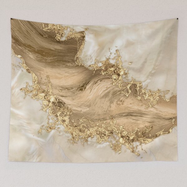 Item preview, Gold and Pearl - Splatter and flow designed and sold by k9printart.