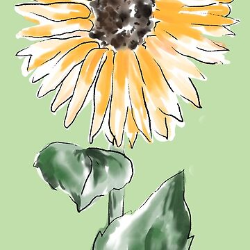 Artwork thumbnail, Watercolour Sunflower by ddanyen