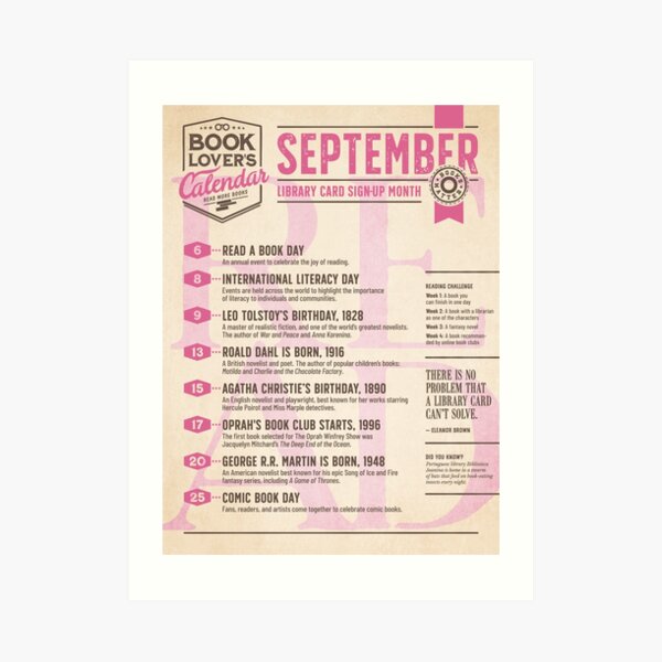 Literary Calendar – September