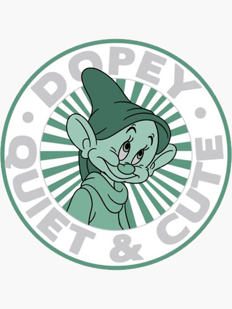 D Is Ney Now White Dopey Quiet Cute Graphic Nice Sticker For Sale By Harrynichol56 Redbubble 