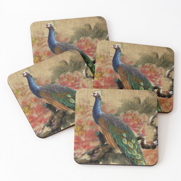 Item preview, Elegant, Exotic Peacock- Ancient Chinese style- Peonies designed and sold by Mumzy2many.