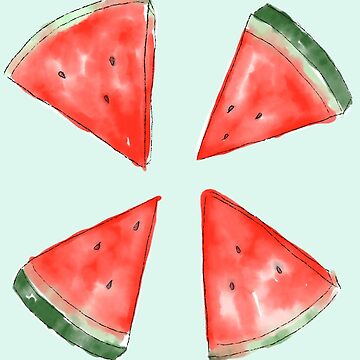 Artwork thumbnail, Watermelon in Watercolour by ddanyen