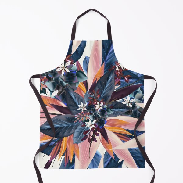 Item preview, Unique Tropical Flowers and Leaves Pattern in Pink and Navy designed and sold by Jaydee001.