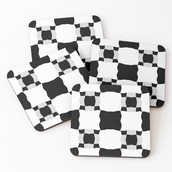 Item preview, Black white grey wobbly check designed and sold by Starlett Designs.