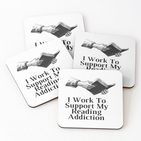 Item preview, I Work To Support My Reading Addiction for book lovers      designed and sold by DaGiftsSpace.