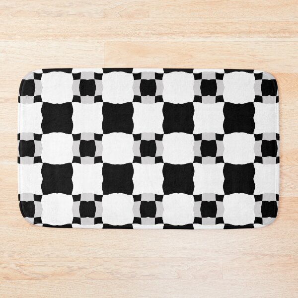 Item preview, Black white grey wobbly check designed and sold by Starlett Designs.