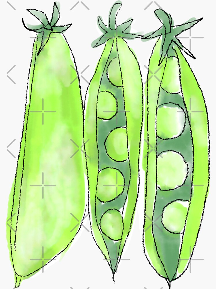 Thumbnail 3 of 3, Sticker, Peas in a Pod designed and sold by ddanyen.