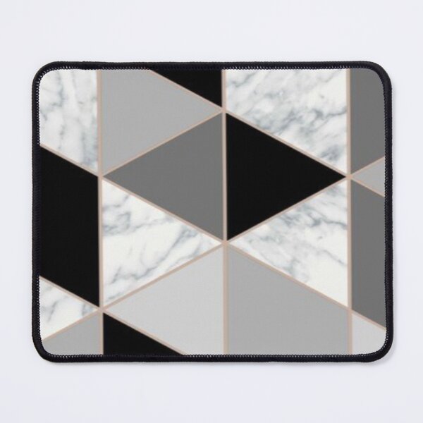 Item preview, Charcoal Marble Geometric Triangle Pattern designed and sold by WearWolfDesigns.