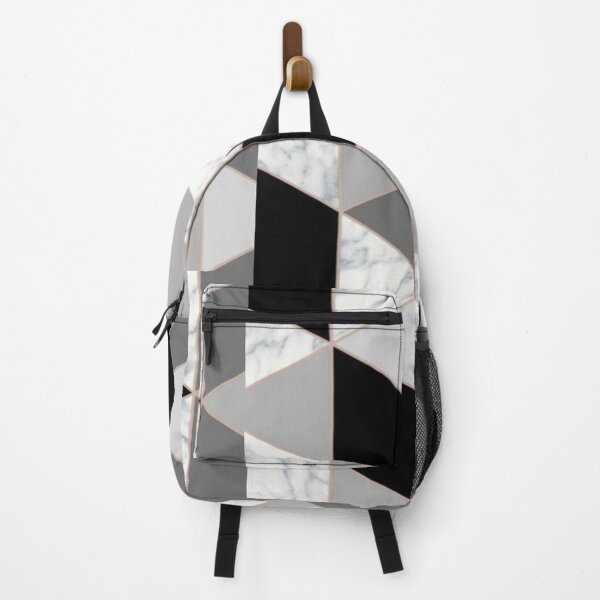 Item preview, Charcoal Marble Geometric Triangle Pattern designed and sold by WearWolfDesigns.