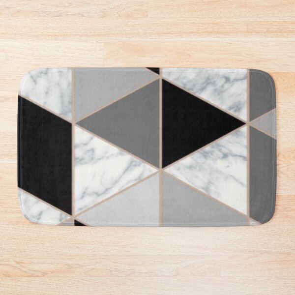 Item preview, Charcoal Marble Geometric Triangle Pattern designed and sold by WearWolfDesigns.