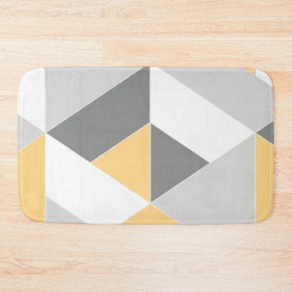 Item preview, Yellow Grey Urban Structured Modern Geometric Pattern  designed and sold by WearWolfDesigns.