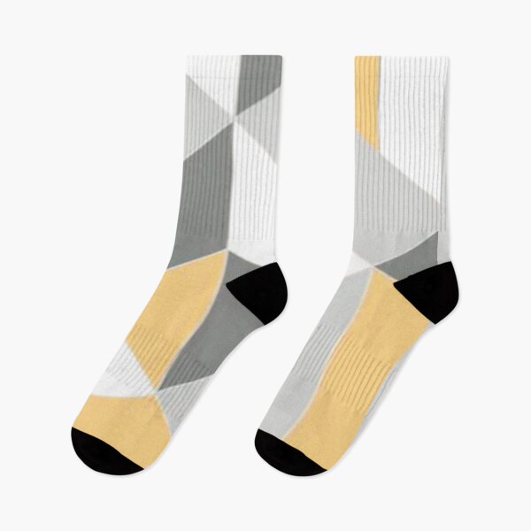 Item preview, Yellow Grey Urban Structured Modern Geometric Pattern  designed and sold by WearWolfDesigns.